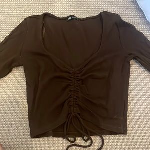 Zara Rouched Front Top